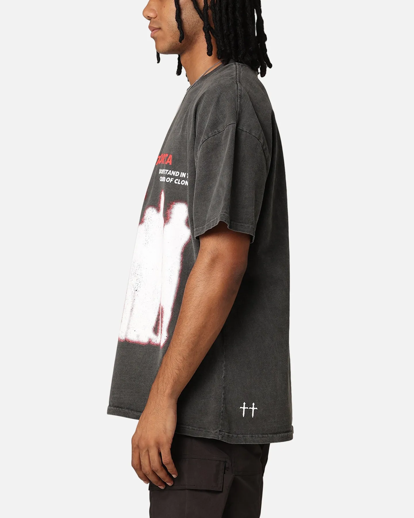Saint Morta Crowd Of Clones T-Shirt Black Wash All-day Comfort Elegant Detail