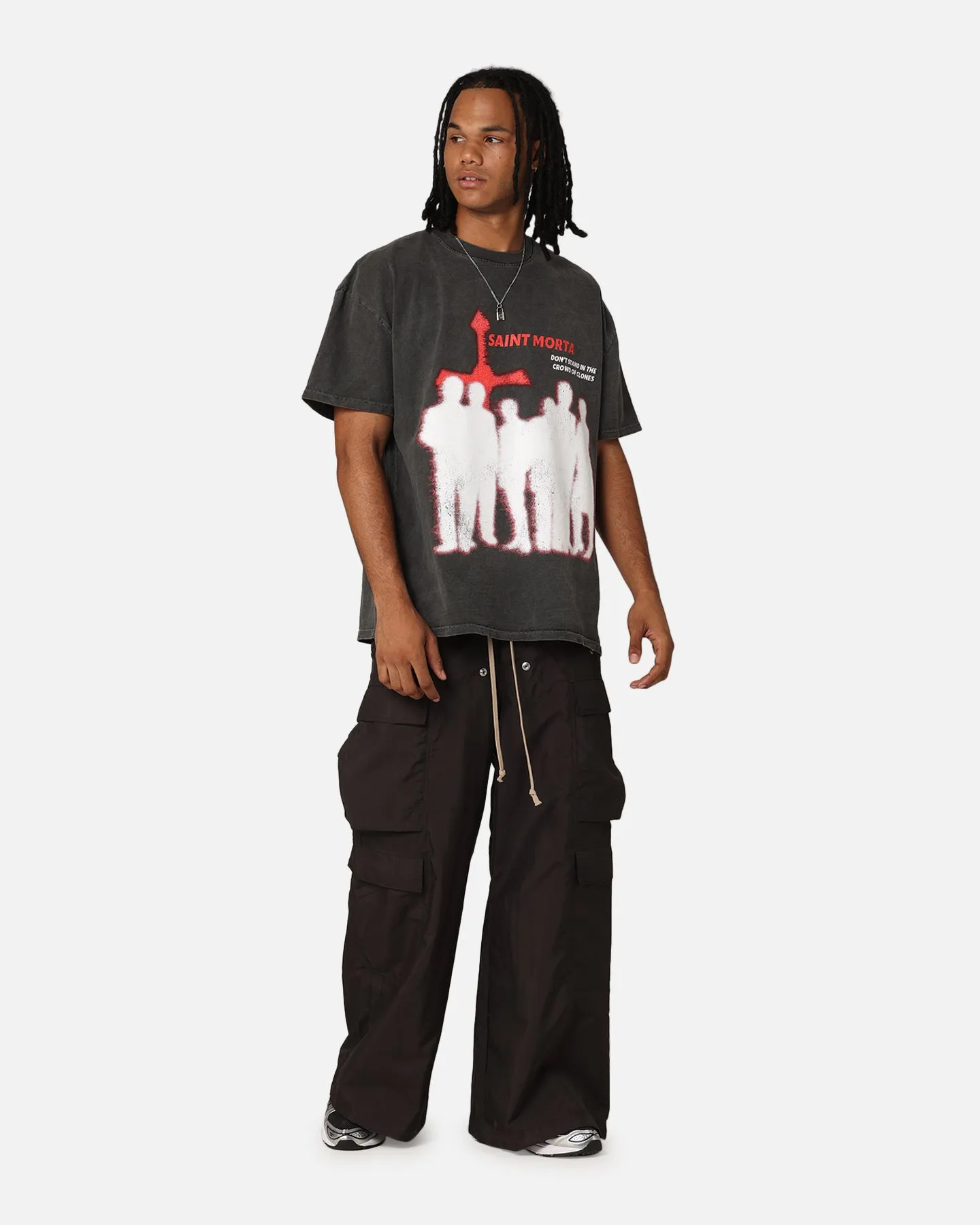 Saint Morta Crowd Of Clones T-Shirt Black Wash Modern Style Trend Durable Material