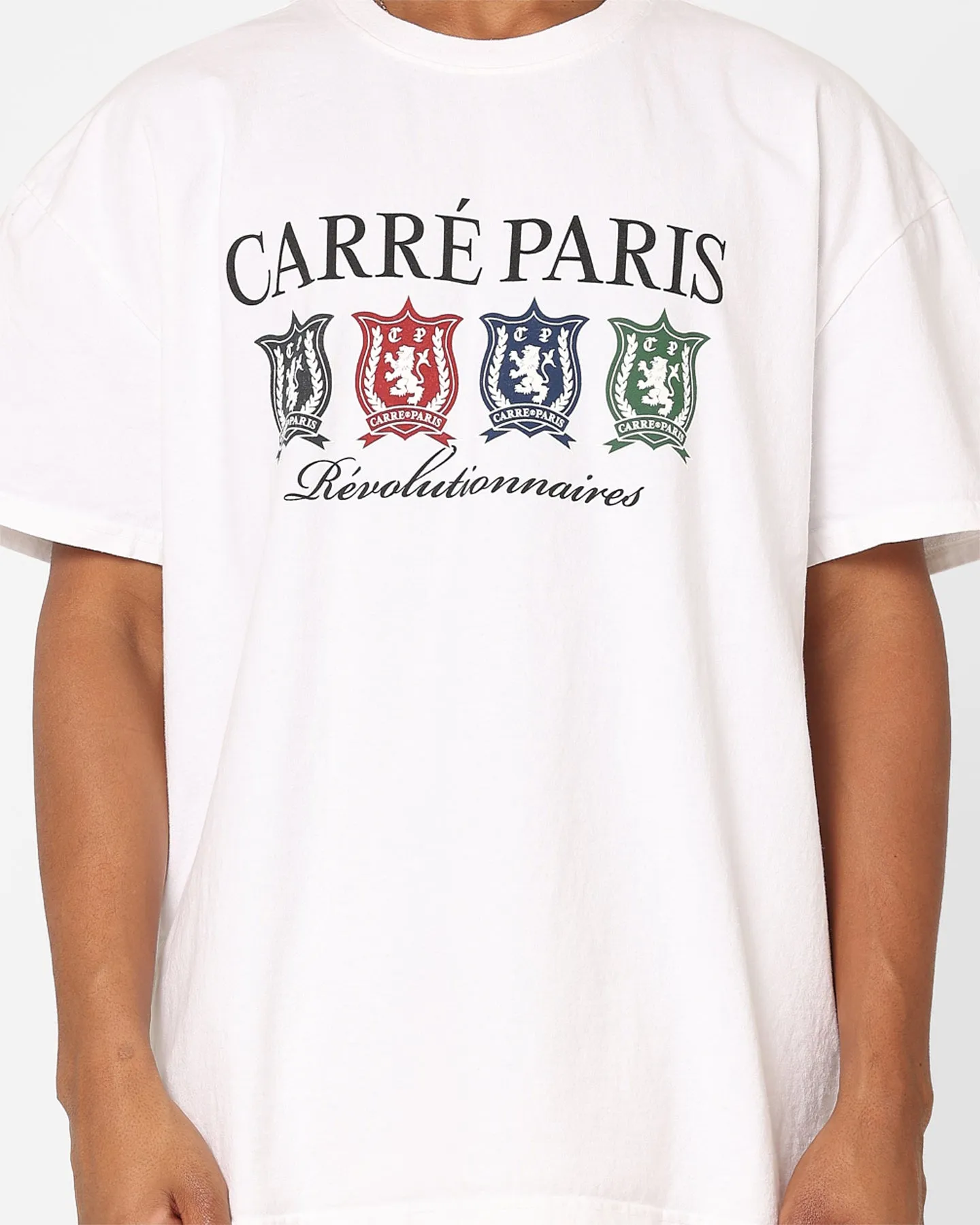 Camping attire Versatile Style Carre Shield T-Shirt White