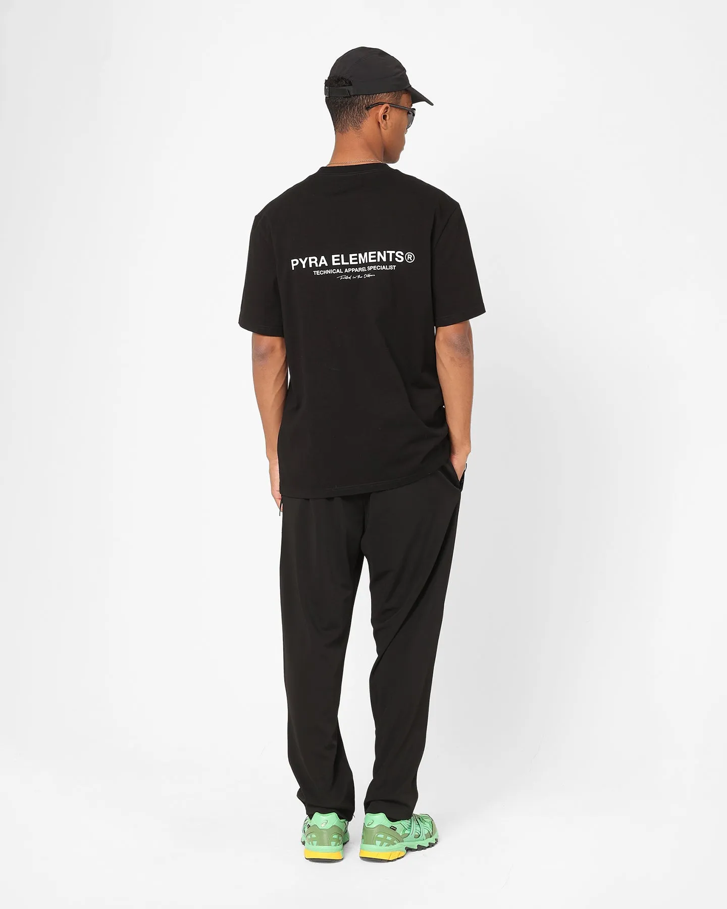 Seam Free Edging tall size Pyra Marker Logo T-Shirt Black/White