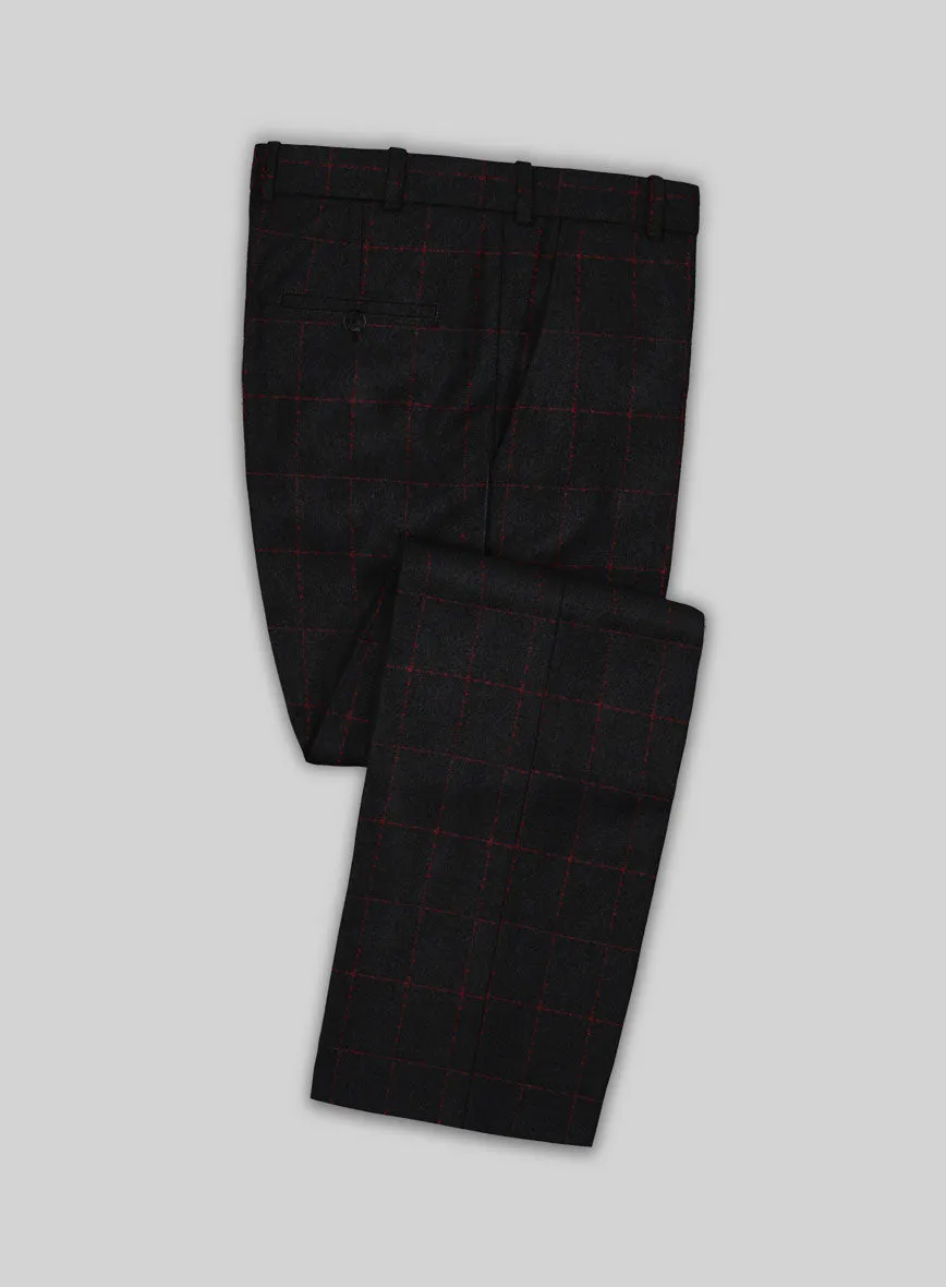 timeless office wear Italian Setla Checks Tweed Pants