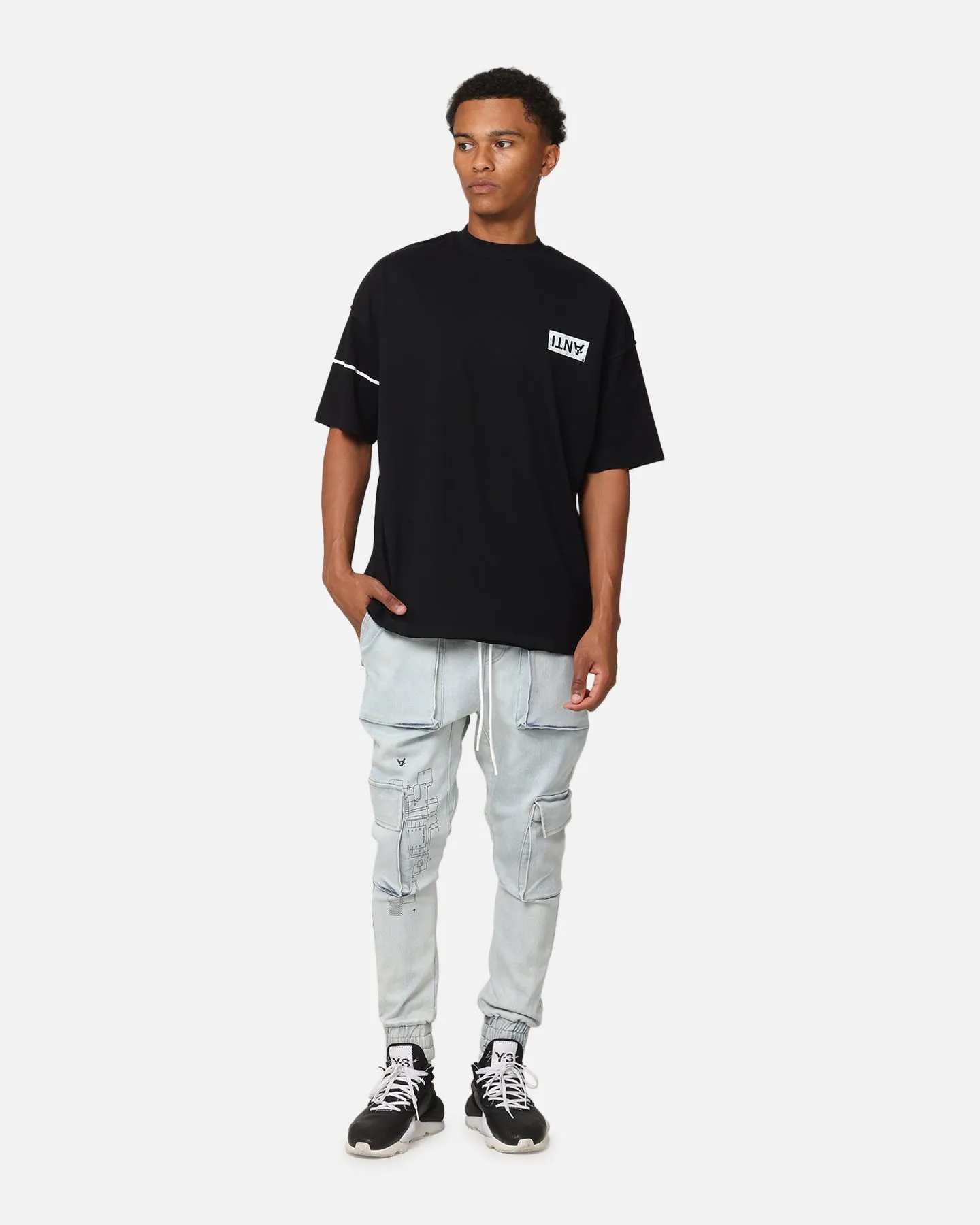 Windproof Design Layered Look The Anti Order Blueprint Denim Joggers Superwash Blue