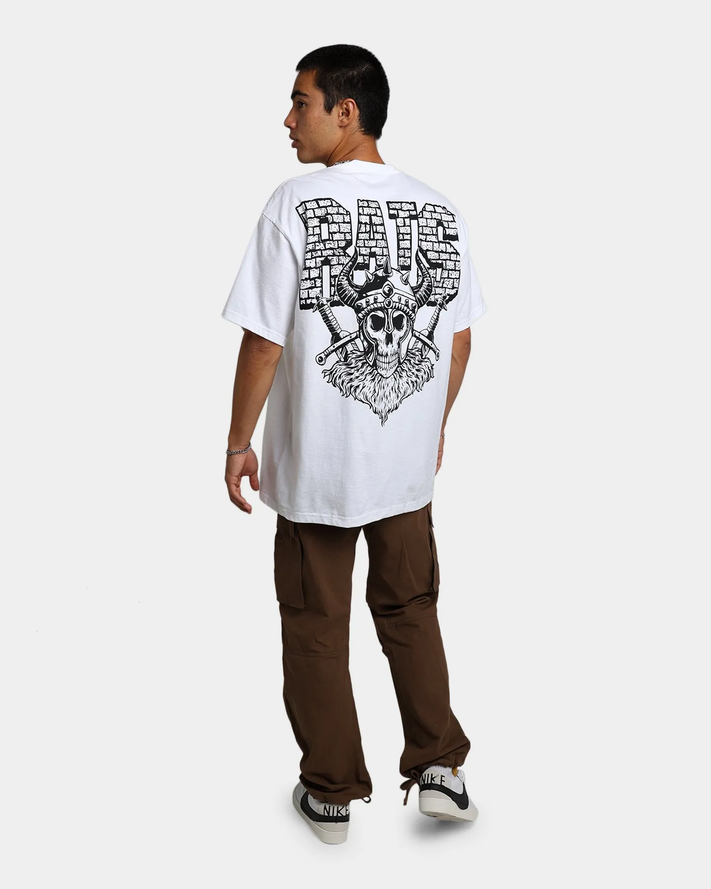 Rats Get Fat Rats Viking T-Shirt White Dimensional Stability Weave