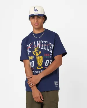 Mitchell & Ness Los Angeles Lakers Globe Champion T-Shirt Midnight Navy Workout
