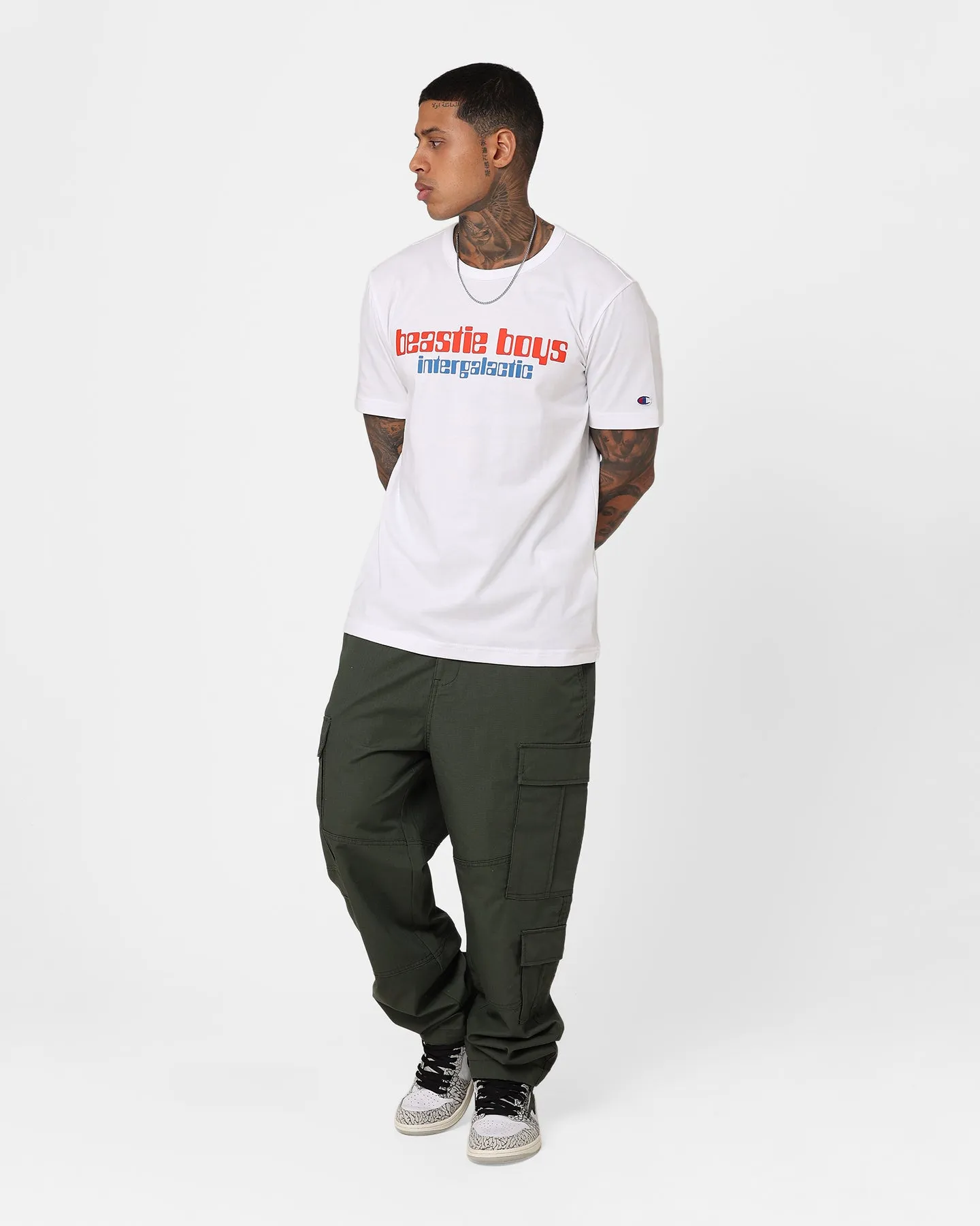 Minimalist Design Champion X Beastie Boys Intergalactic T-Shirt White