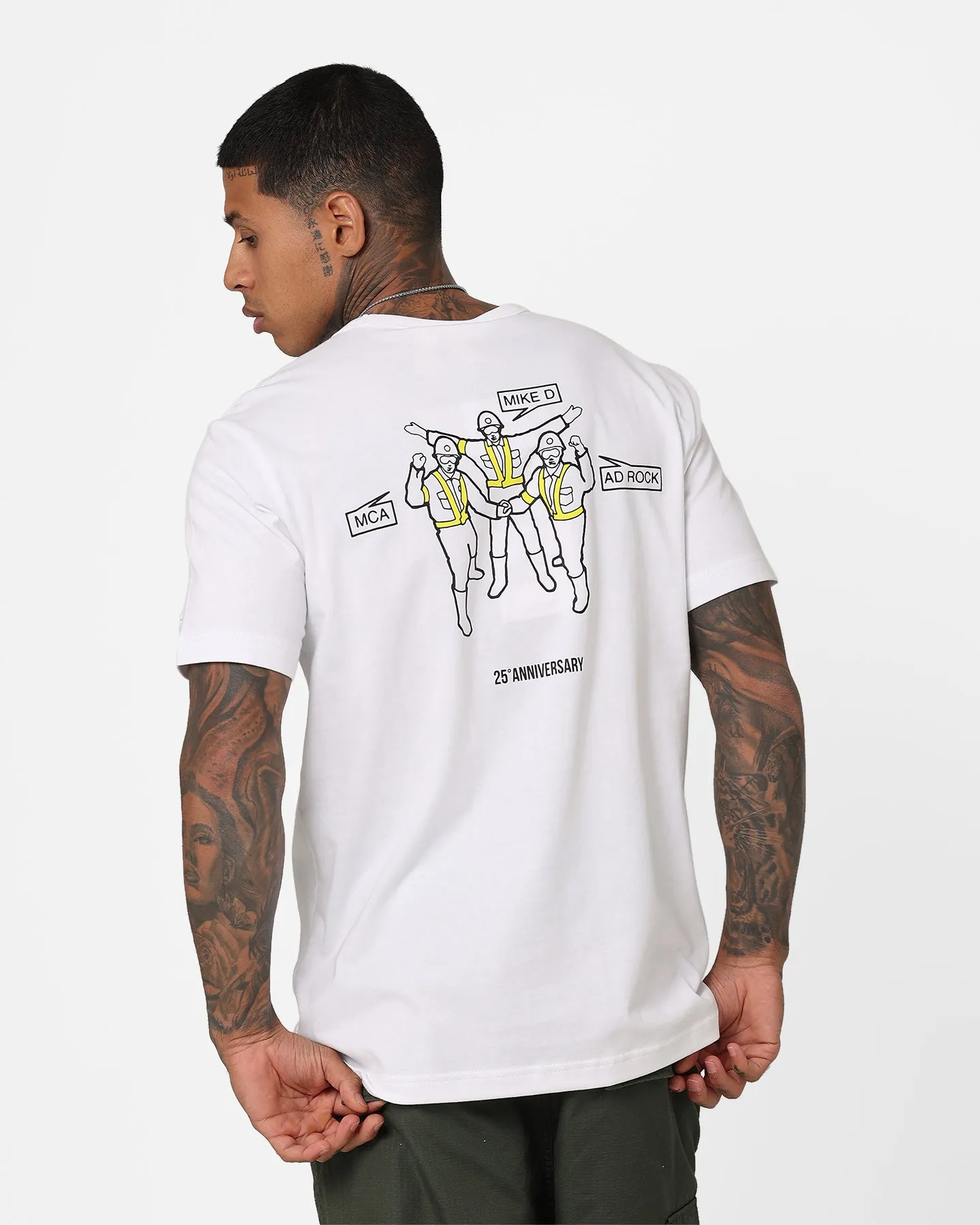 Champion X Beastie Boys Intergalactic T-Shirt White Fuzz Free Surface