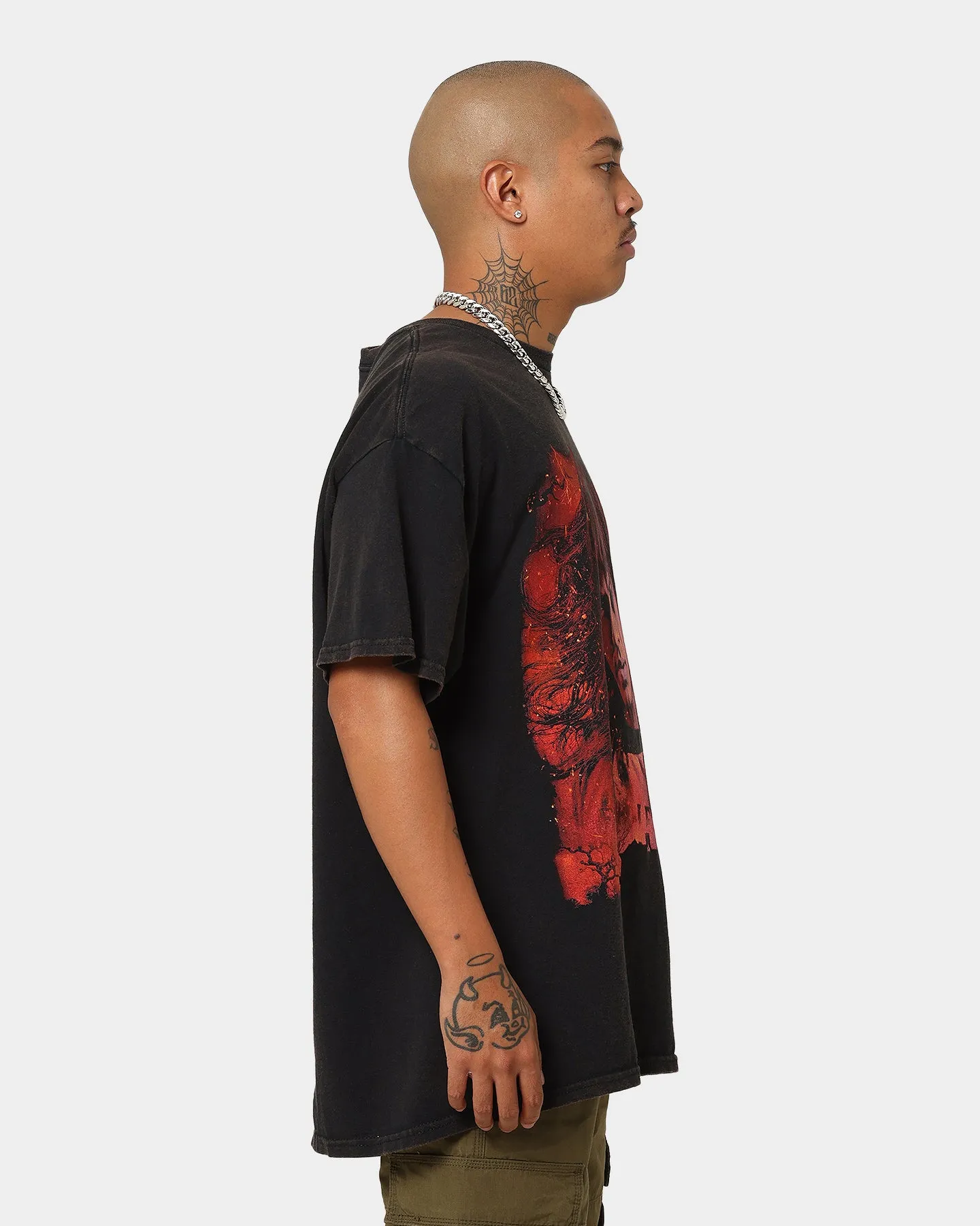 Goat Crew X Stranger Things Eddie Vintage T-Shirt Black Wash Smooth Neckline