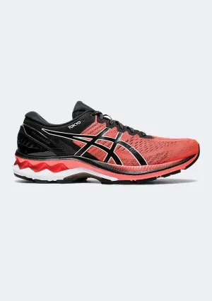 Asics Men's Gel Kayano 27 Tokyo Sunrise Red Road Trip Neutral Stance