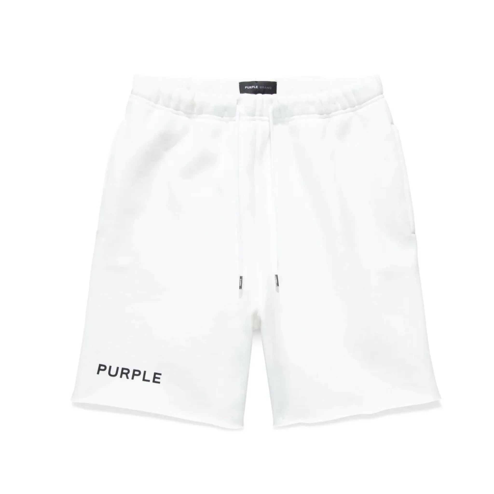 EcoDyeProcess Purple Brand Wordmark Brilliant White Shorts