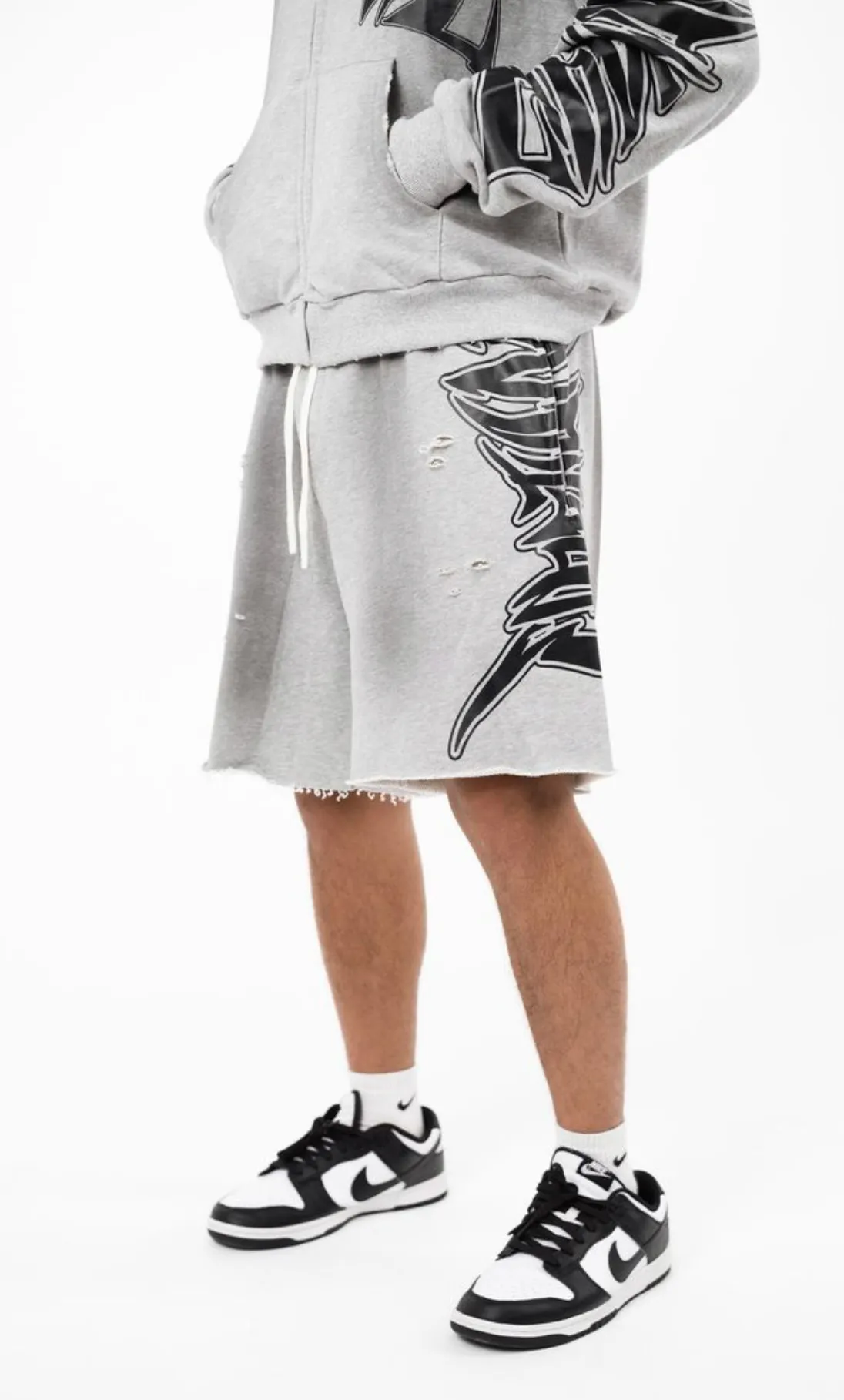 Mixed Emotion "Grey Faded" Shorts Versatile Hat