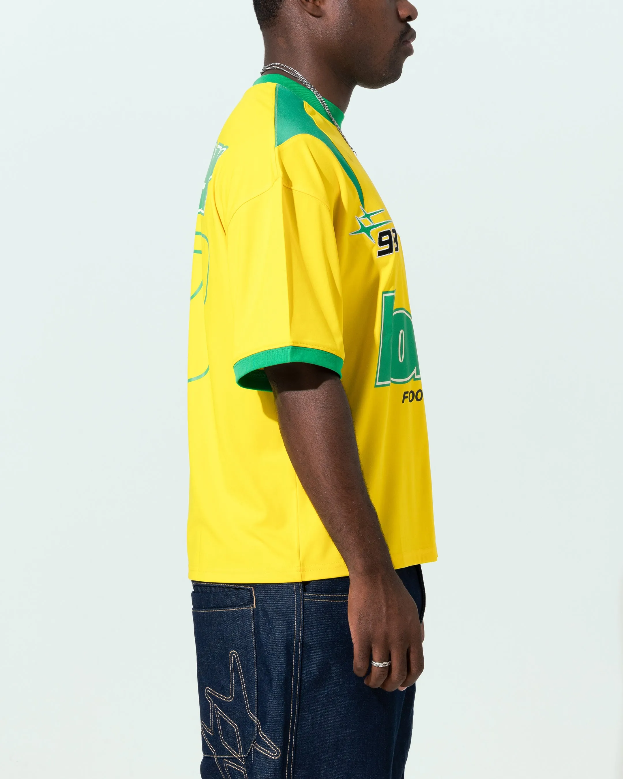 Loiter Tournament Jersey Yellow/Green Linen blend