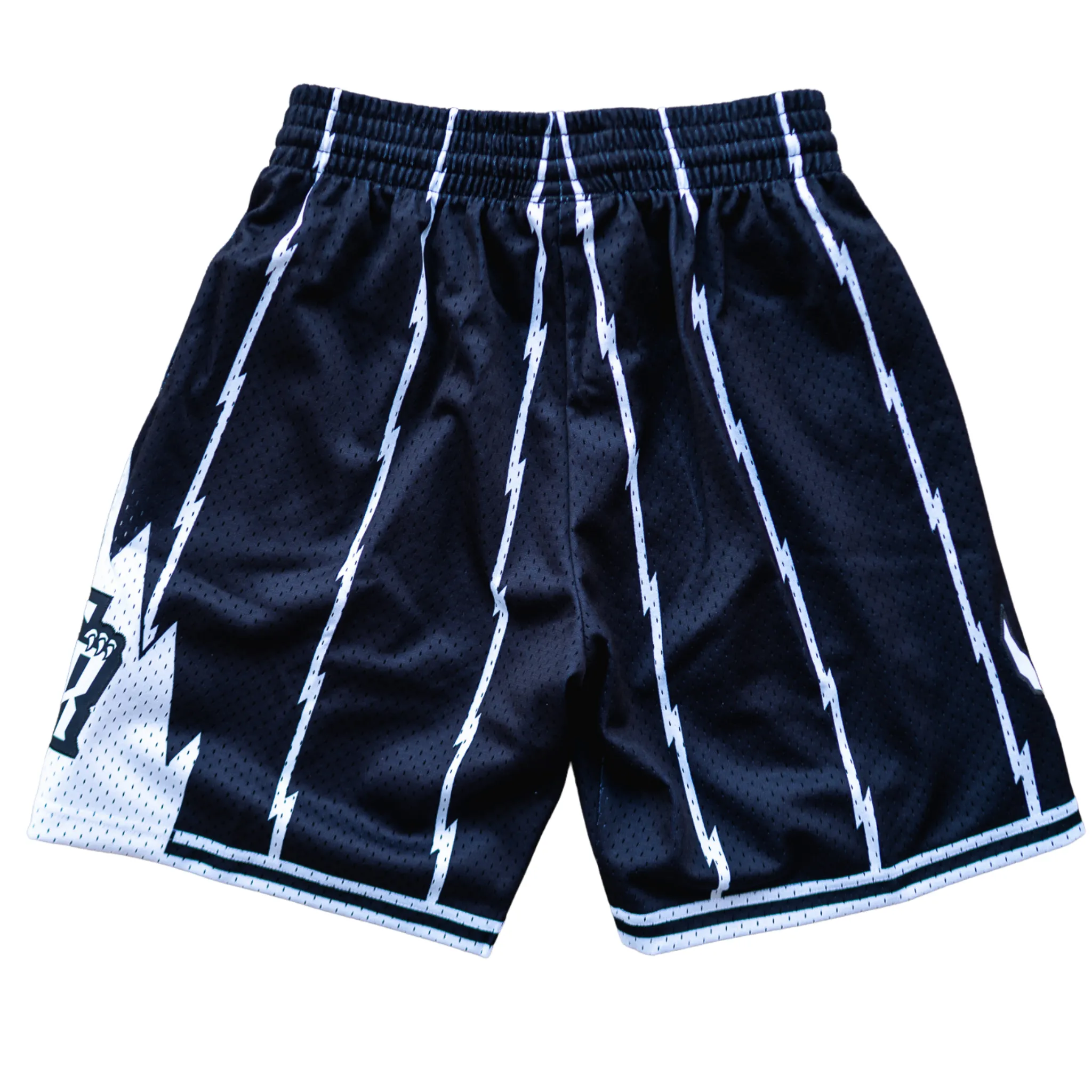 Young Edge Street Glow Mitchell & Ness White Logo Swingman Shorts Toronto Raptors