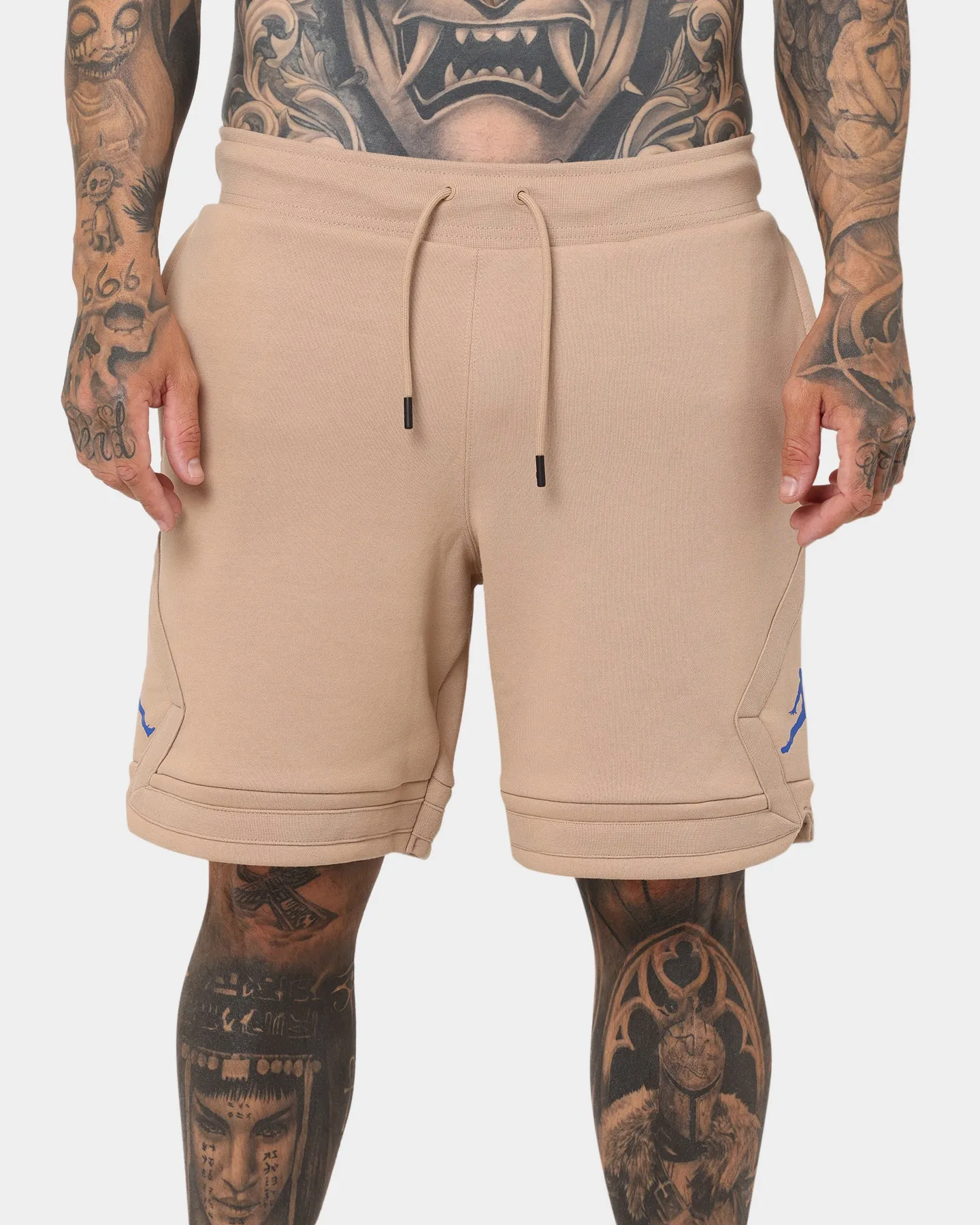 Jordan Essential Fleece Diamond Shorts Hemp Chill Fit Adaptive Tension Control