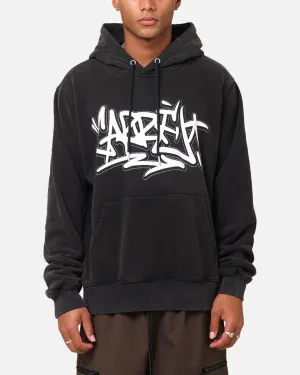 coffee shop hangout Neutral Color Carre Tagged Hoodie Vintage Black