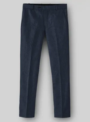 Naples Dark Indigo Tweed Pants Classic Style