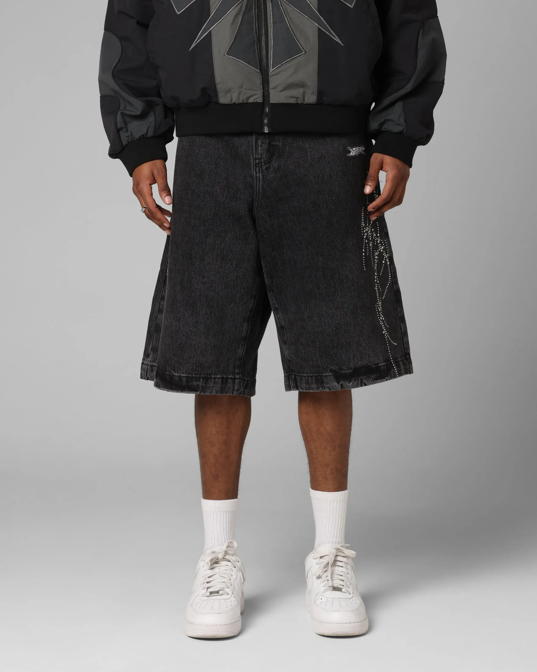 Loiter Goth Clique Jorts Black Active Layer Fit ski wear