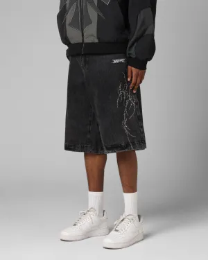 Outdoor Comfort Sleek Stretch Loiter Goth Clique Jorts Black