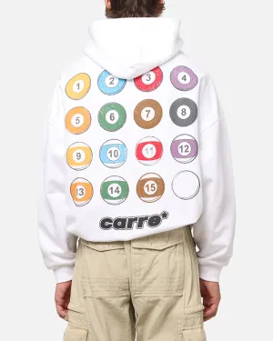 Stretch Blend Fabric Carre Break Hoodie White
