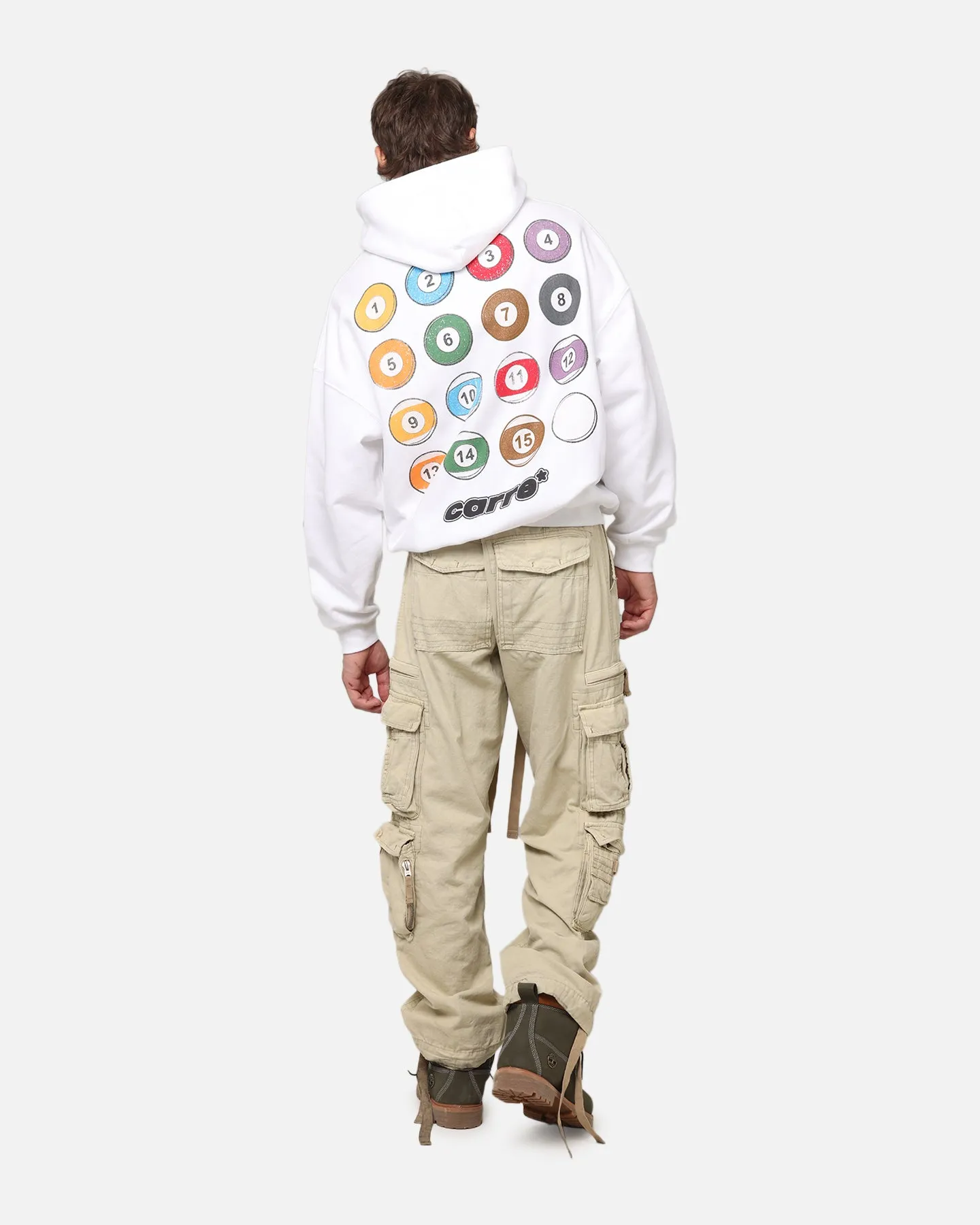 Fourth of July wear Ultralight Padding Carre Break Hoodie White