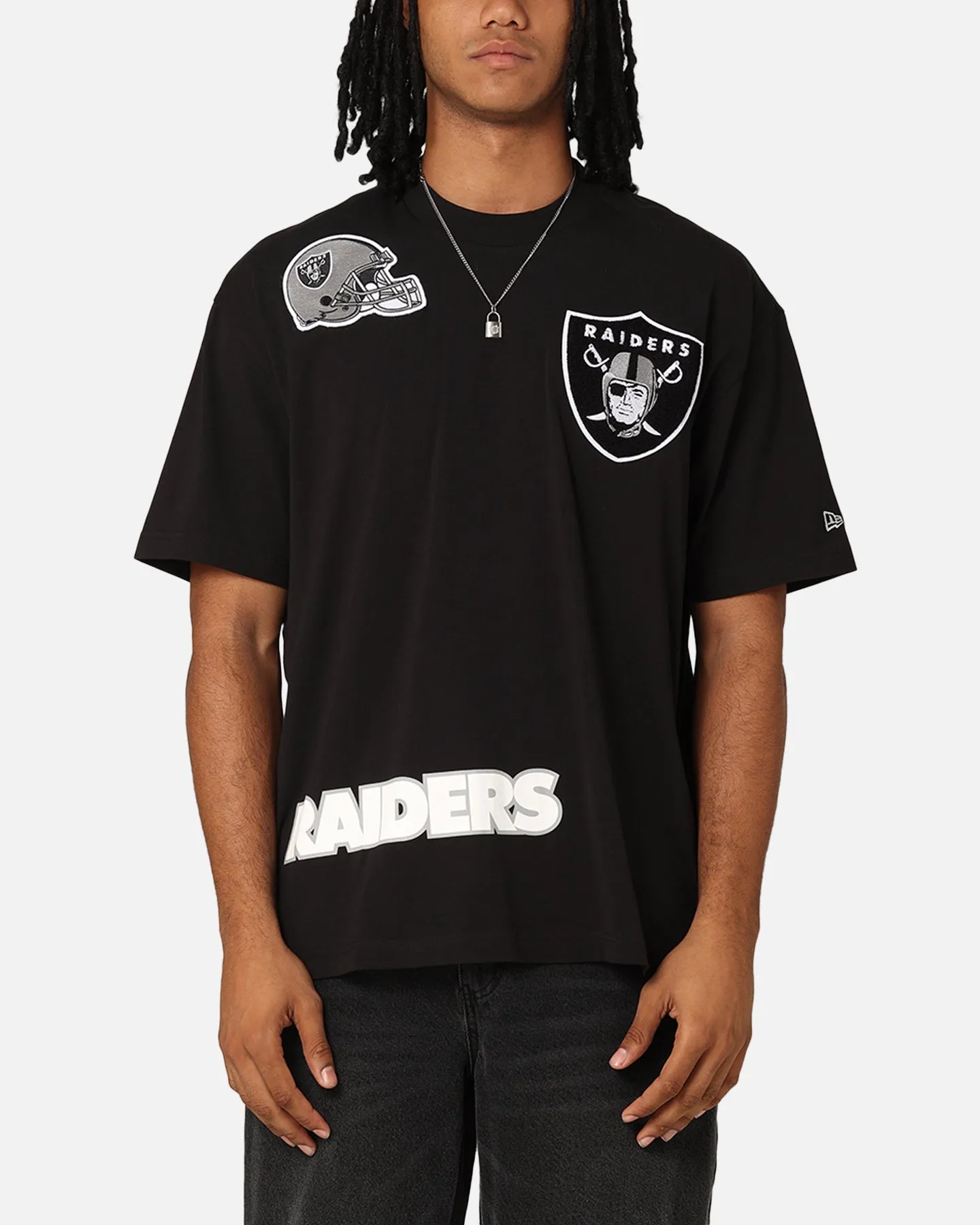 Heather Jersey Material Sporty essentials New Era Las Vegas Raiders T-Shirt Black