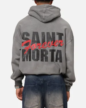 Saint Morta Forever Boxy Hoodie Washed Charcoal men's style