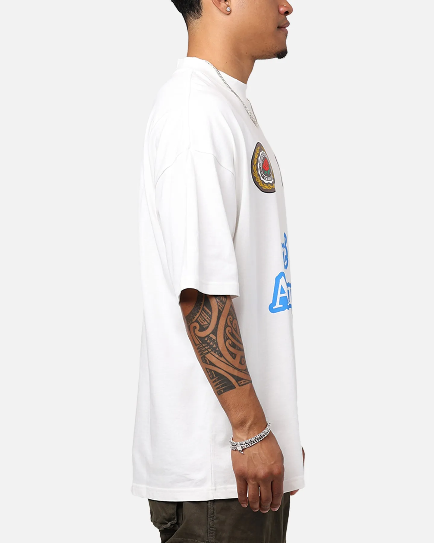 Carre Rosebowl Academy Mock T-Shirt Off White Fresh Look
