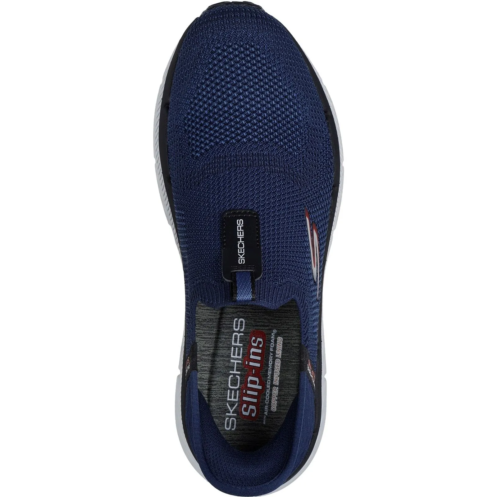 Skechers Mens Max Cushioning Premier 2.0 Shoe Navy Stone Gray Smooth Inner Seams
