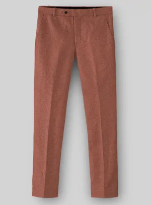Durable stitching details Naples Dark Salmon Pink Tweed Pants