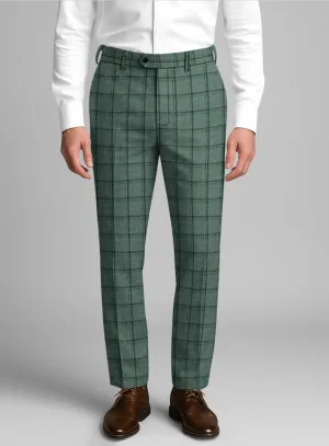 Italian Tealmoor Check Tweed Pants Fit For Work Dapper Layer