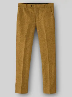 Naples English Mustard Tweed Pants Modern Look Comfort and Luxury
