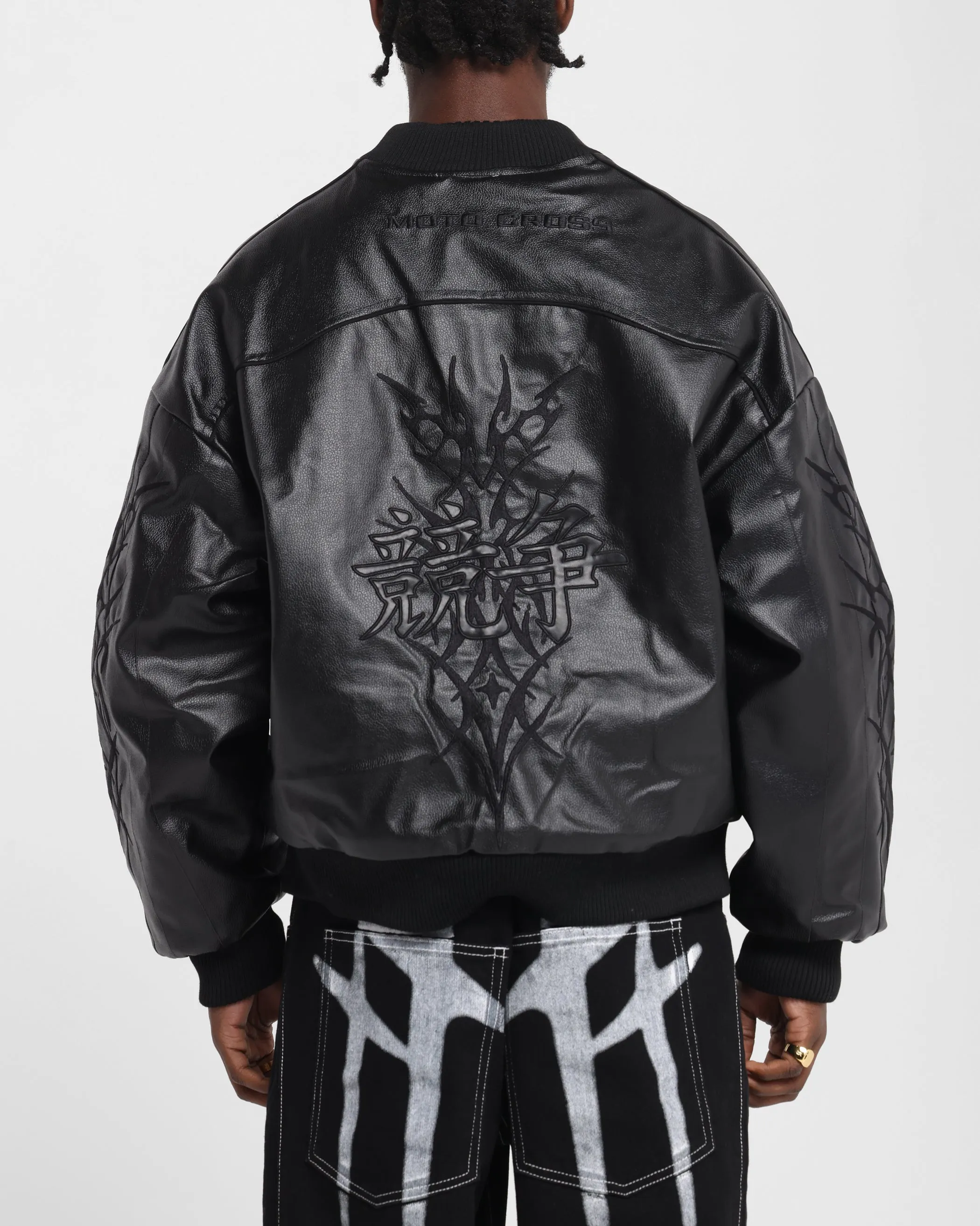 Age Travel Layer Loiter Tokyo Drift Vegan Leather Jacket Black