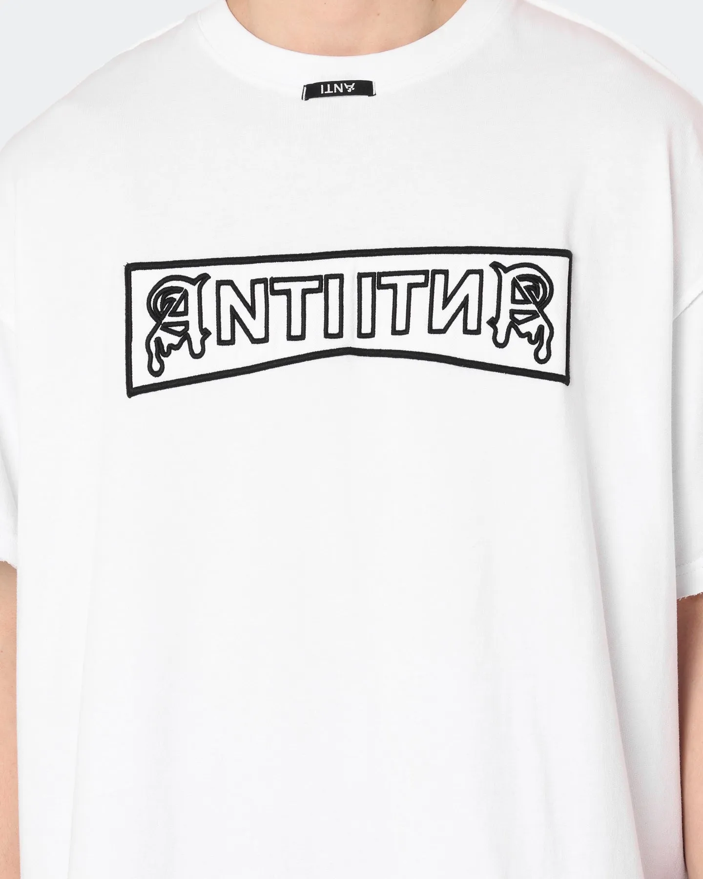 elastic waistband Stretchable The Anti Order Glasnost T-Shirt White