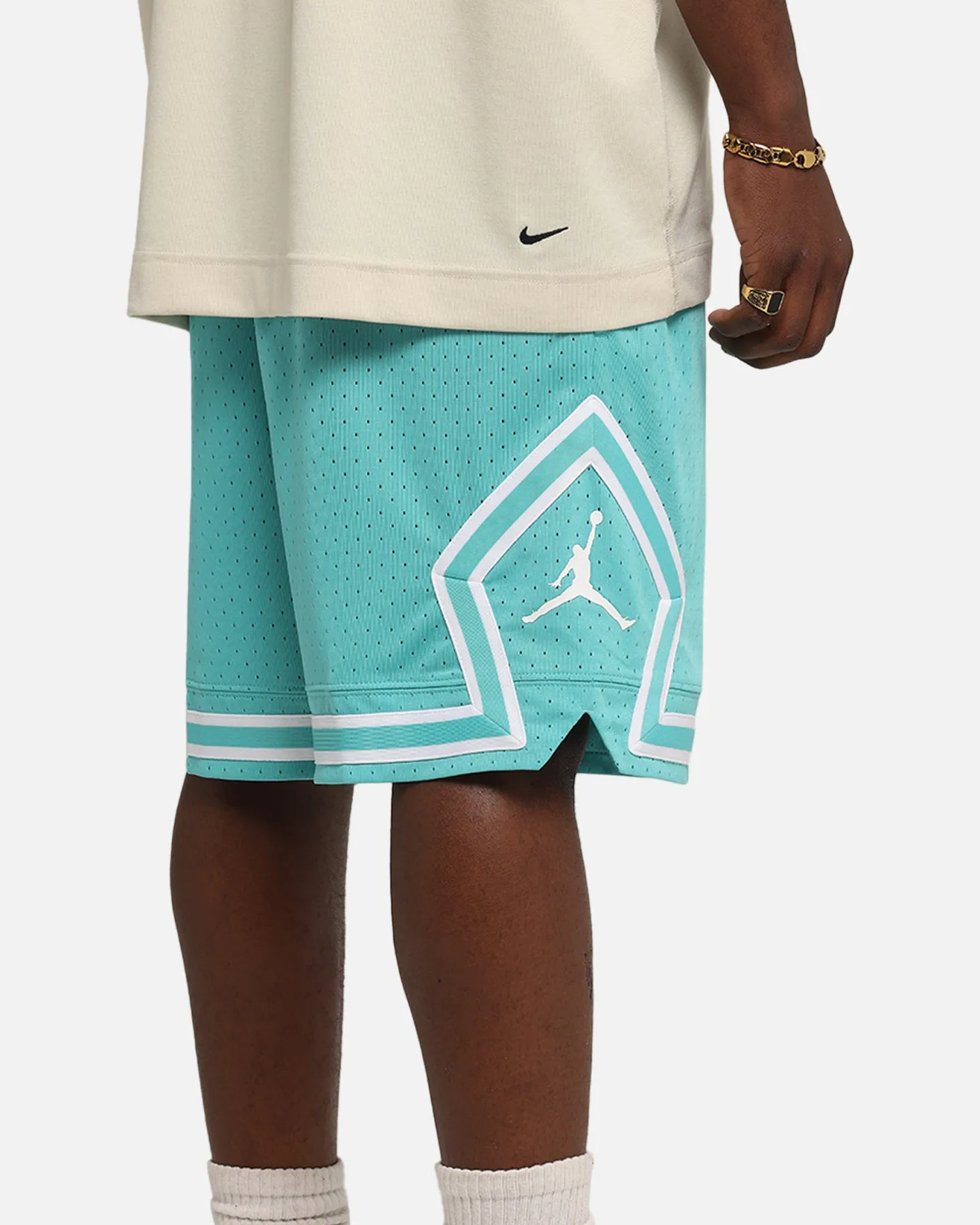 Jordan Dri-FIT Sport Diamond Shorts Teal/White OdorControlTech Functional Wear
