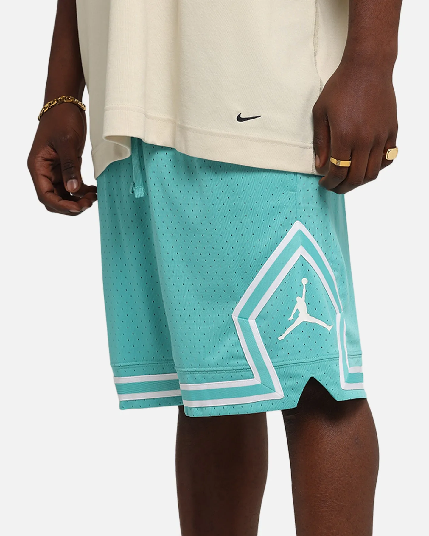 Jordan Dri-FIT Sport Diamond Shorts Teal/White Relaxed Waist City Shorts