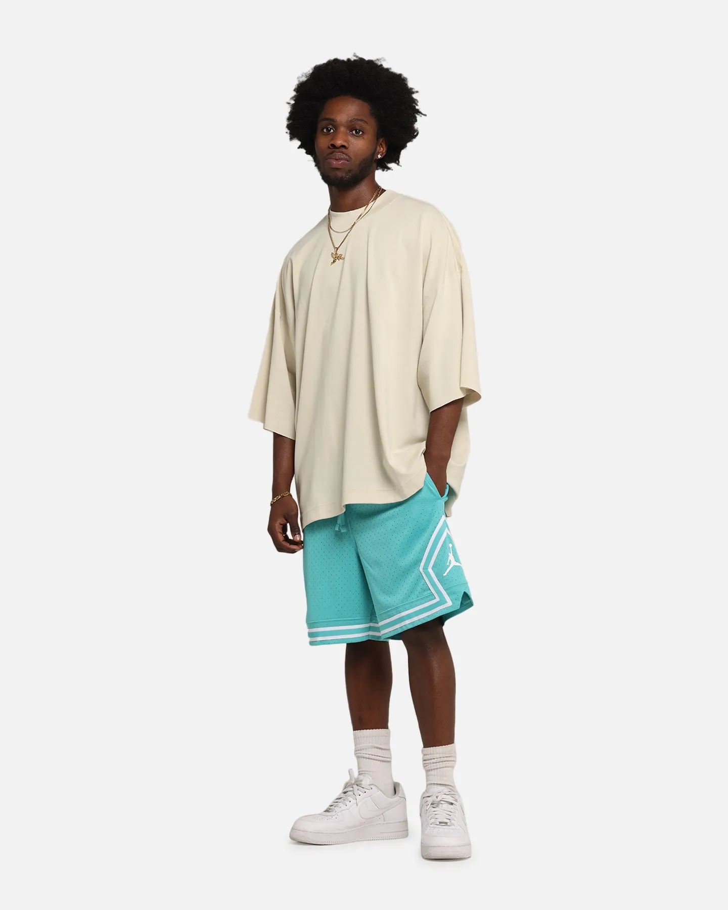 Jordan Dri-FIT Sport Diamond Shorts Teal/White Chic Look