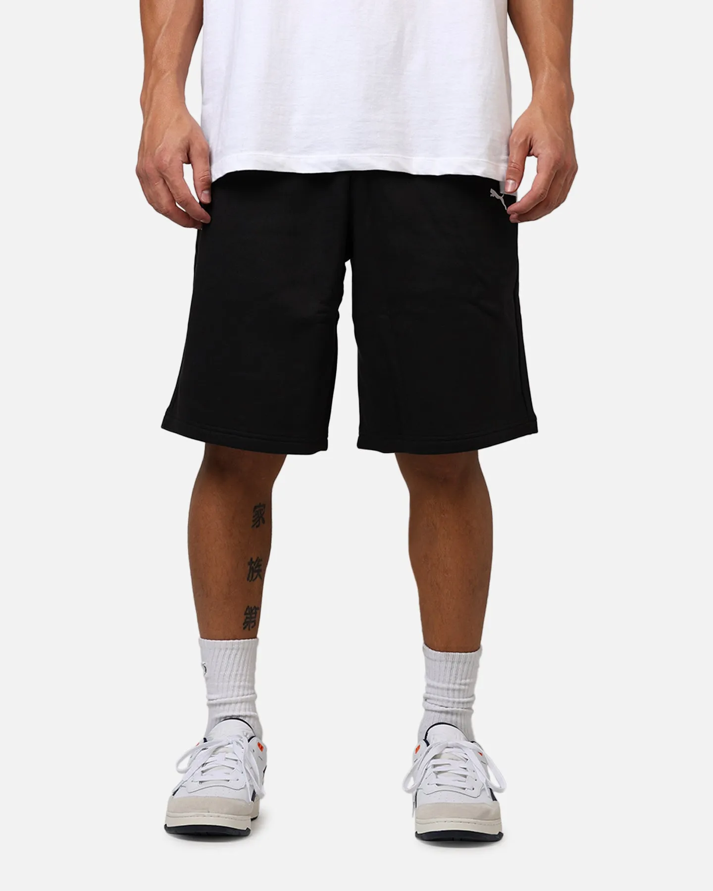 Puma X BMW MMS New Essential Fleece Shorts Black Non Restrictive Cut