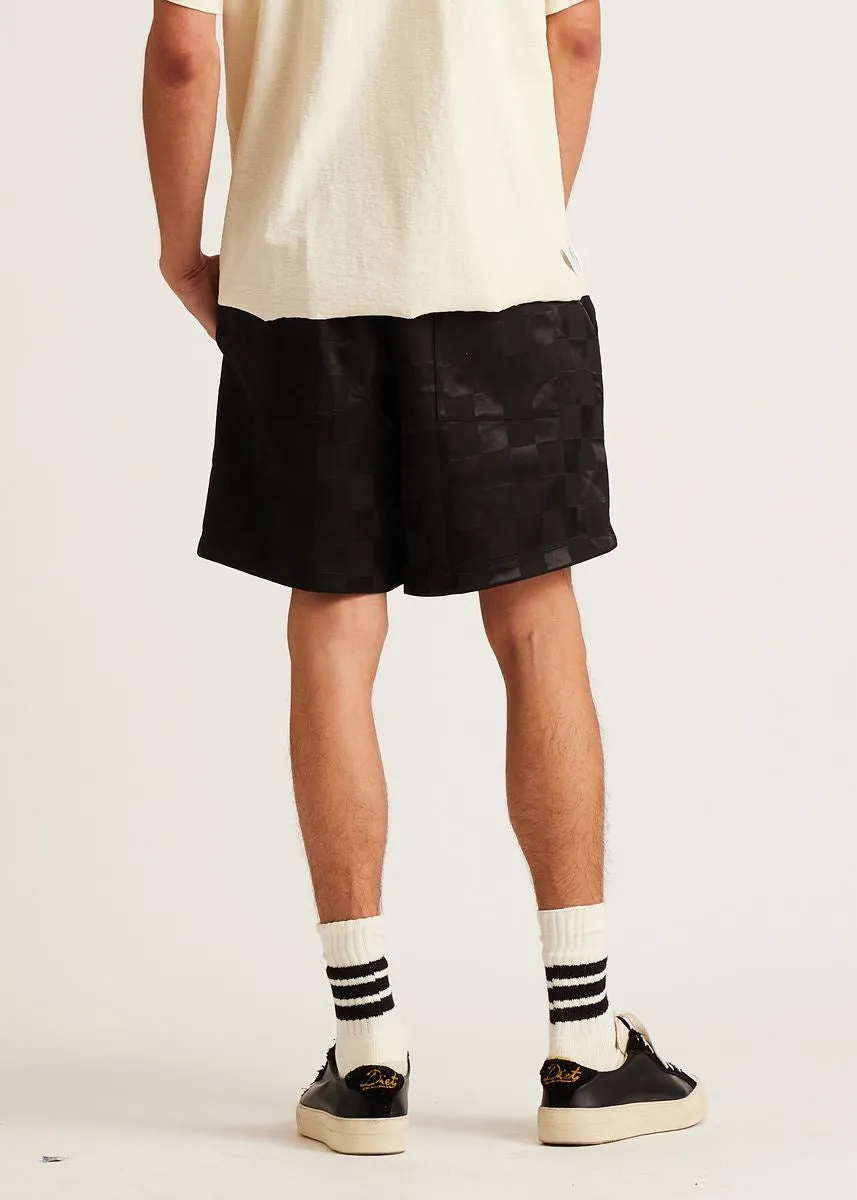 Euro Mood EcoCertifiedTextile DSM Checkered Nylon Short-Black