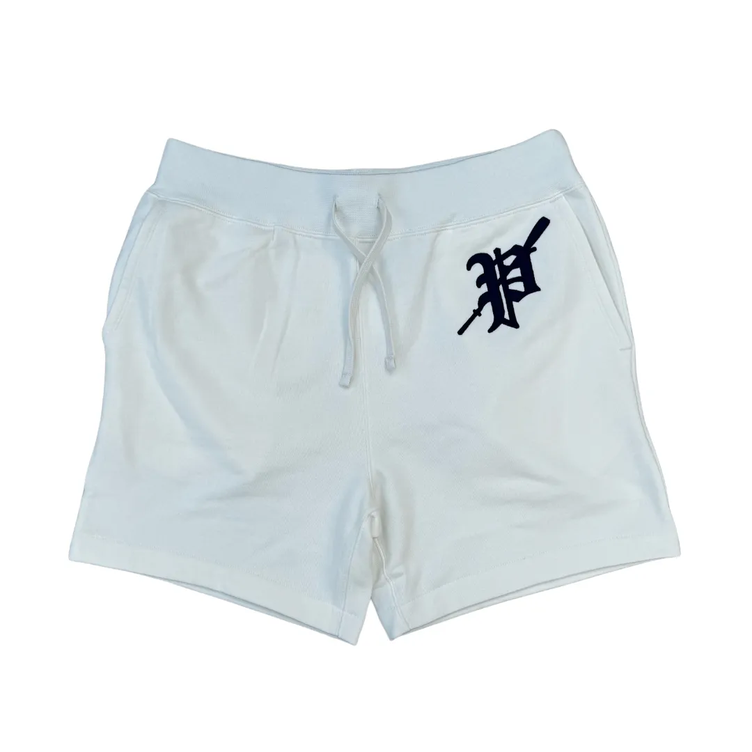 Comfortable Jumpsuit EasyAdjustStraps Polo Ralph Lauren Crest Fleece Shorts (White)