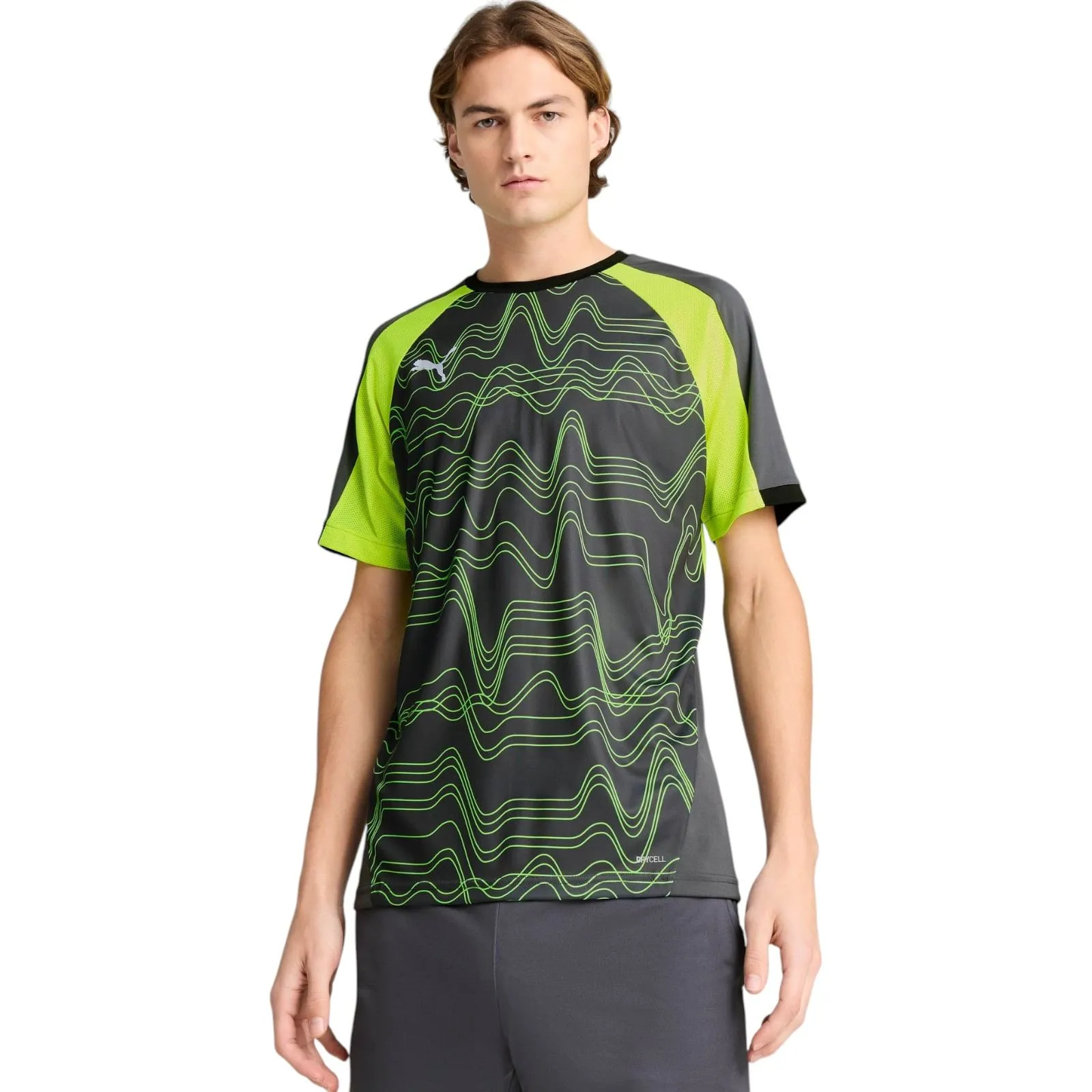 Puma IndividualLIGA Mens Graphic Football Training Jersey Sharp Line