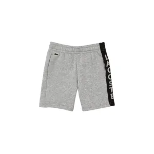 Modern Design Kids Lacoste Side Band Fleece Shorts (Grey Chine)