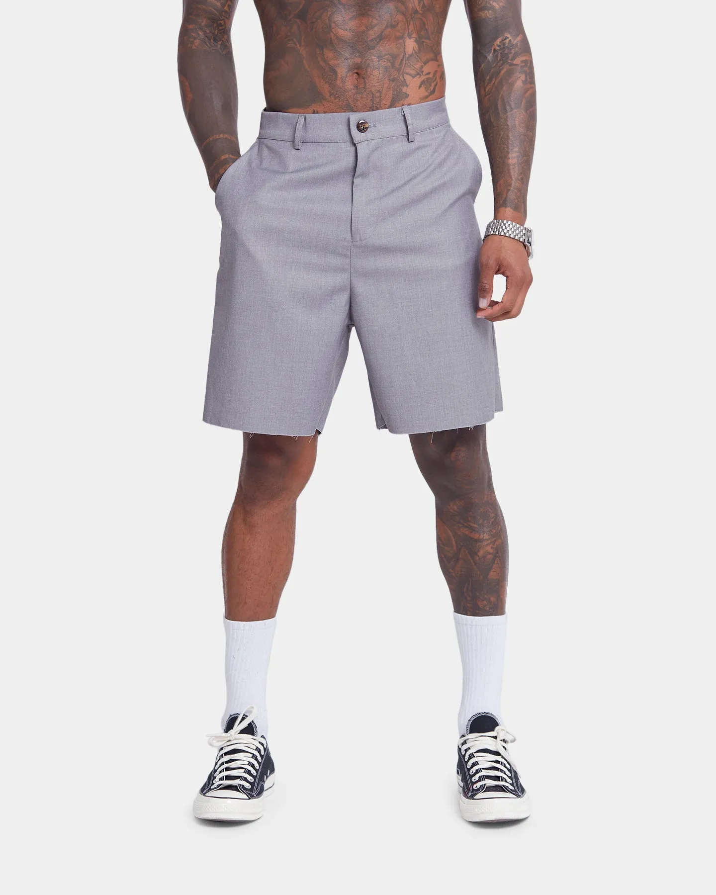 Hypoallergenic Lining soccer uniform XXIII Cut Off Work Shorts Grey