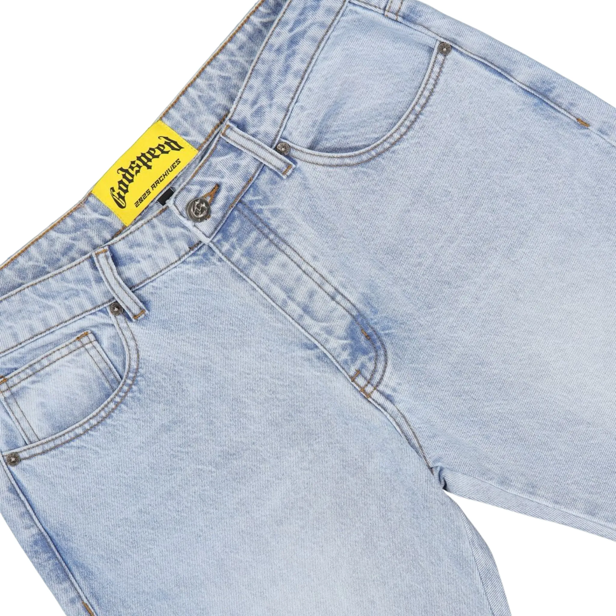 Godspeed "OG Logo" Flared Denim (Blue) QuickReleaseFastenings AbrasionFreeZone