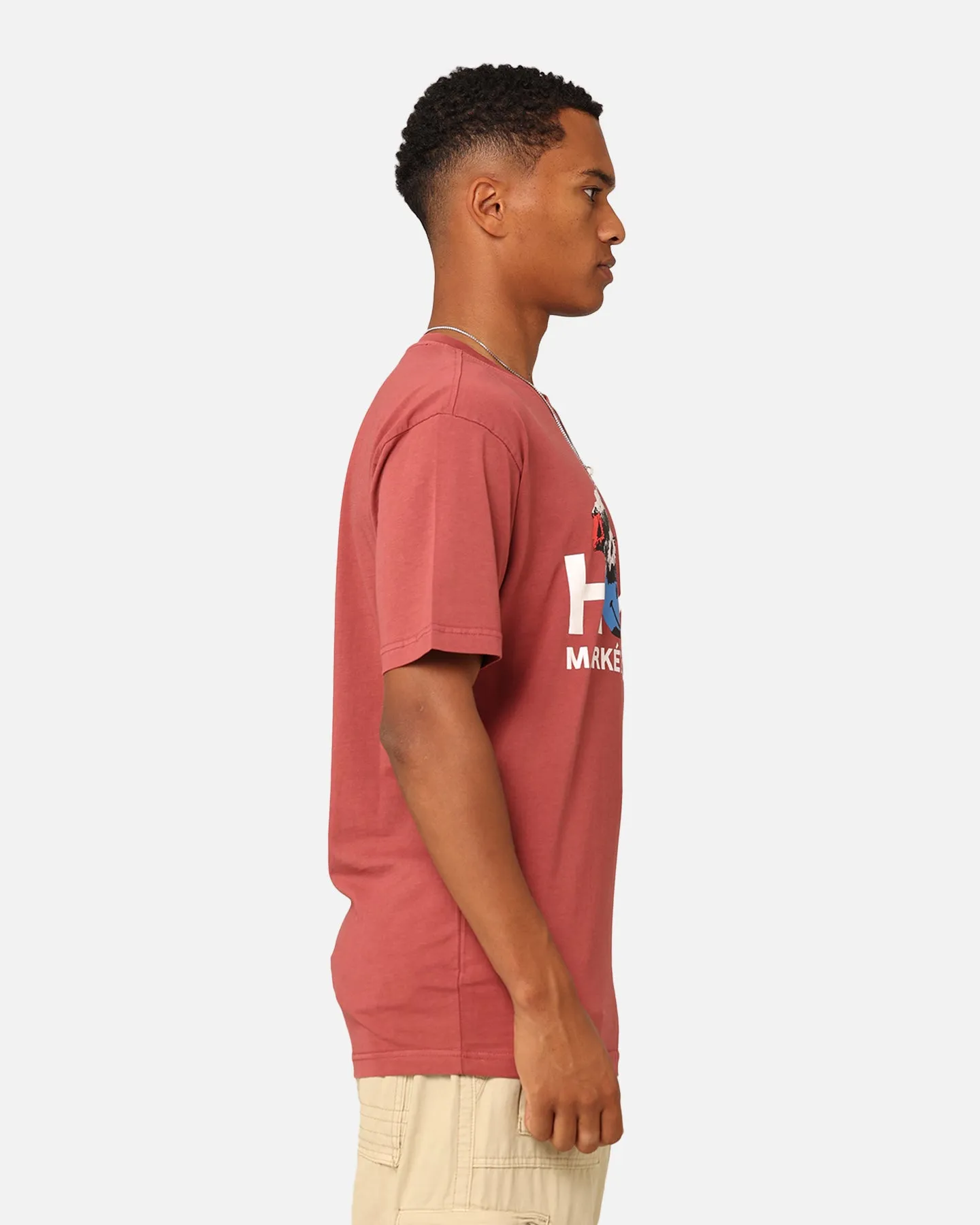 Market Smiley Market De L'Homme T-Shirt Berry Casual Choice