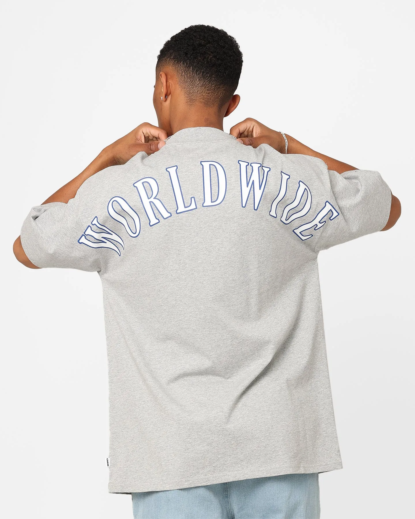 Casual Layers ThermoregulatingFabric Carre Worldwide Oversized T-Shirt Grey Marle