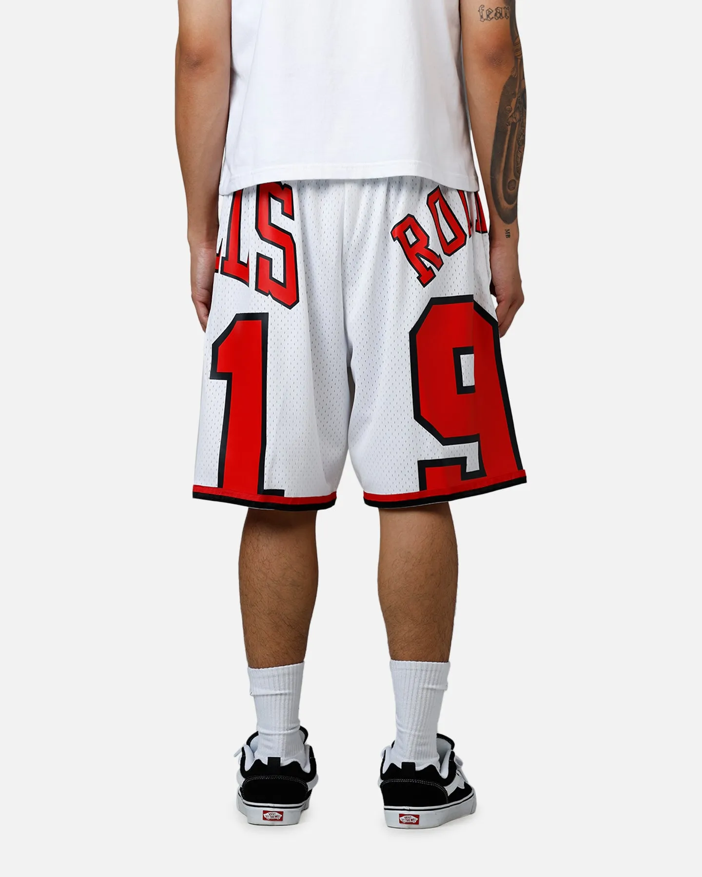 Soft Fabric budget-friendly Mitchell & Ness Chicago Bulls Dennis Rodman Maxxed Out Shorts White/Red