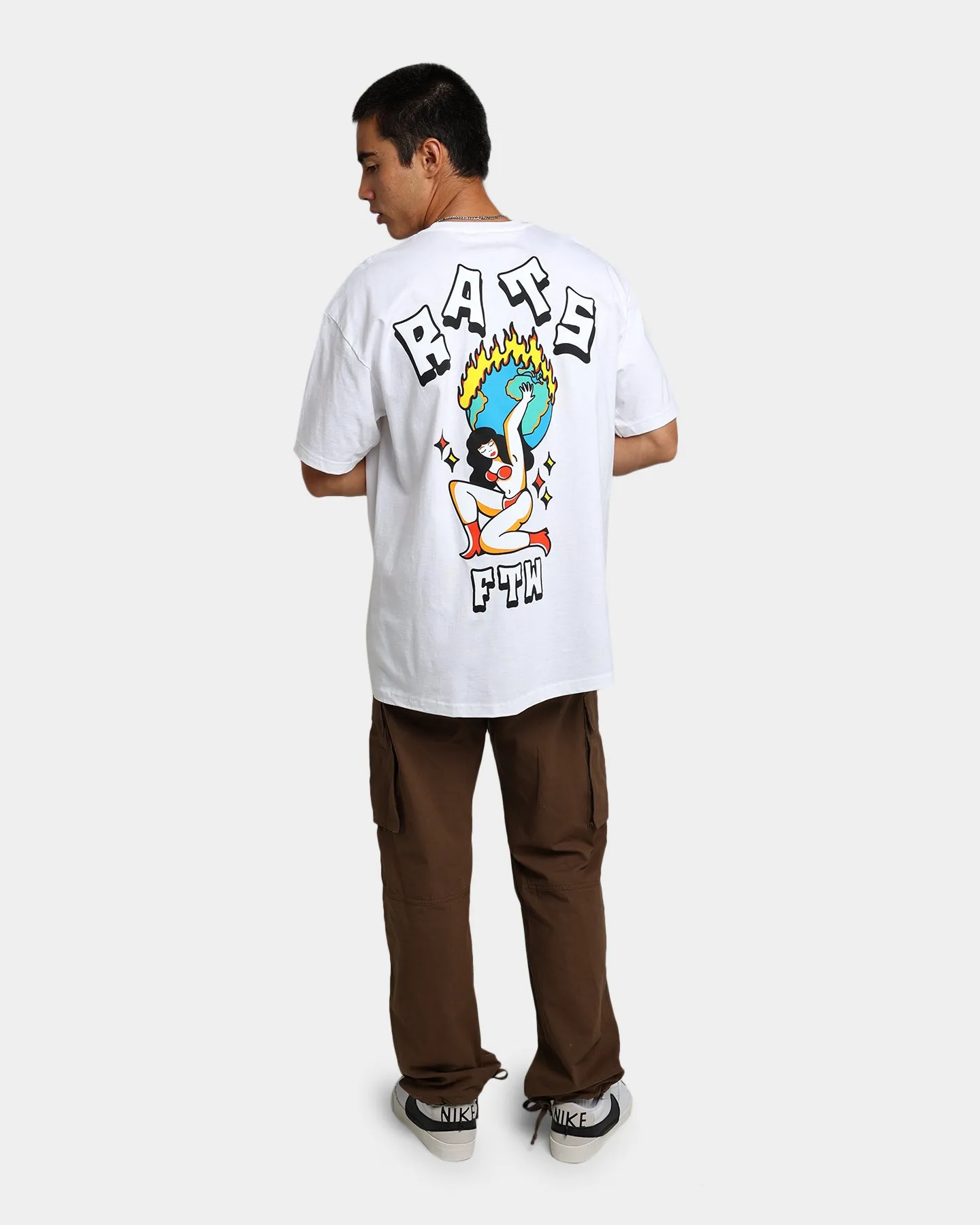 Rats Get Fat FTW T-Shirt White HighThreadCount High Density Weave