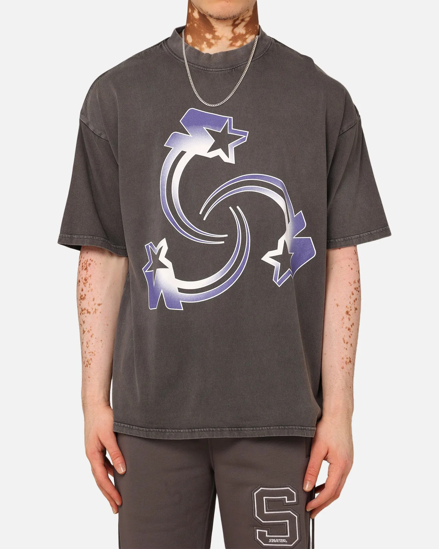 Starter Tri Star T-Shirt Washed Charcoal EcoFriendly Dye
