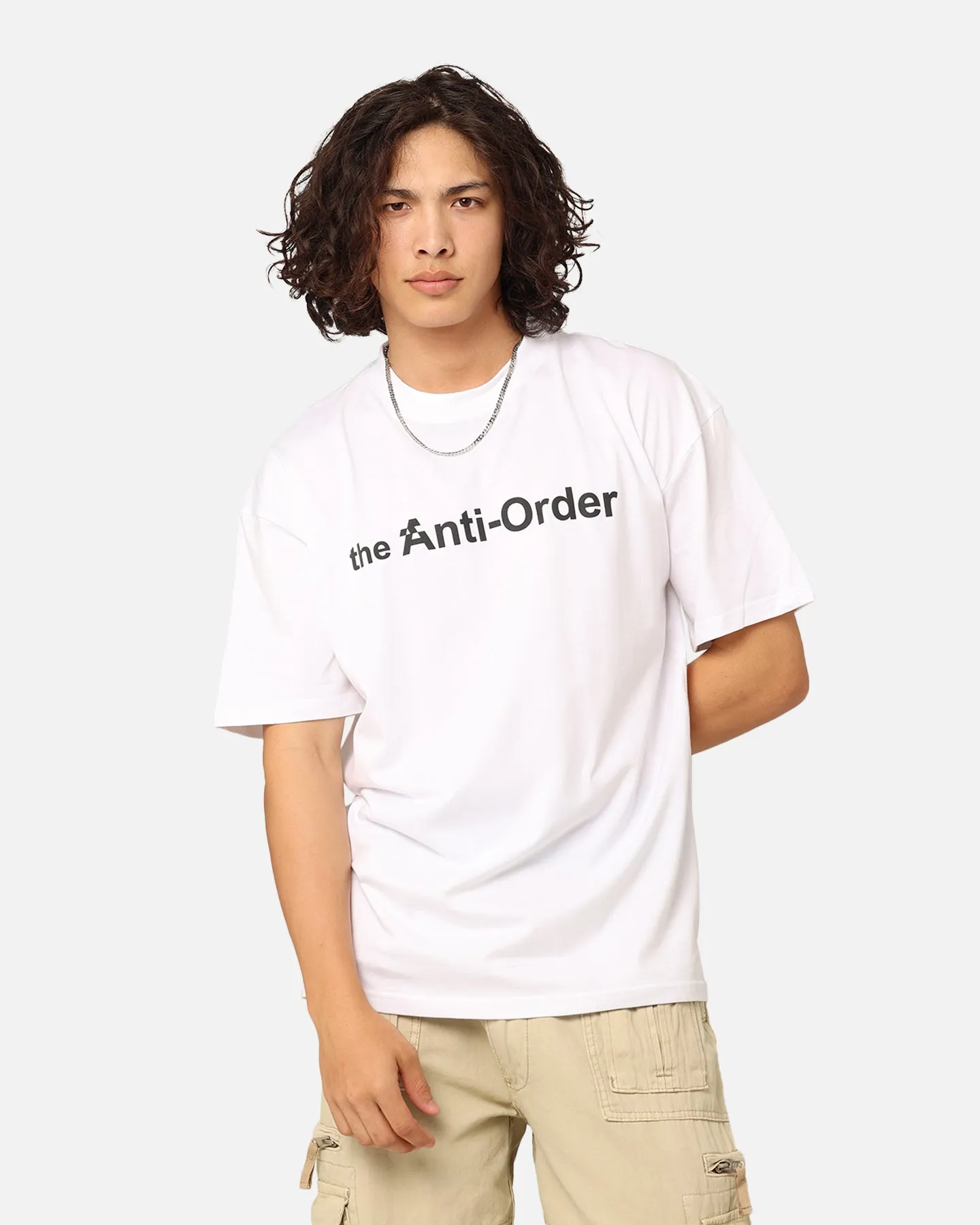 MoistureControlFibers Breathable and Comfortable The Anti Order Logo T-Shirt White