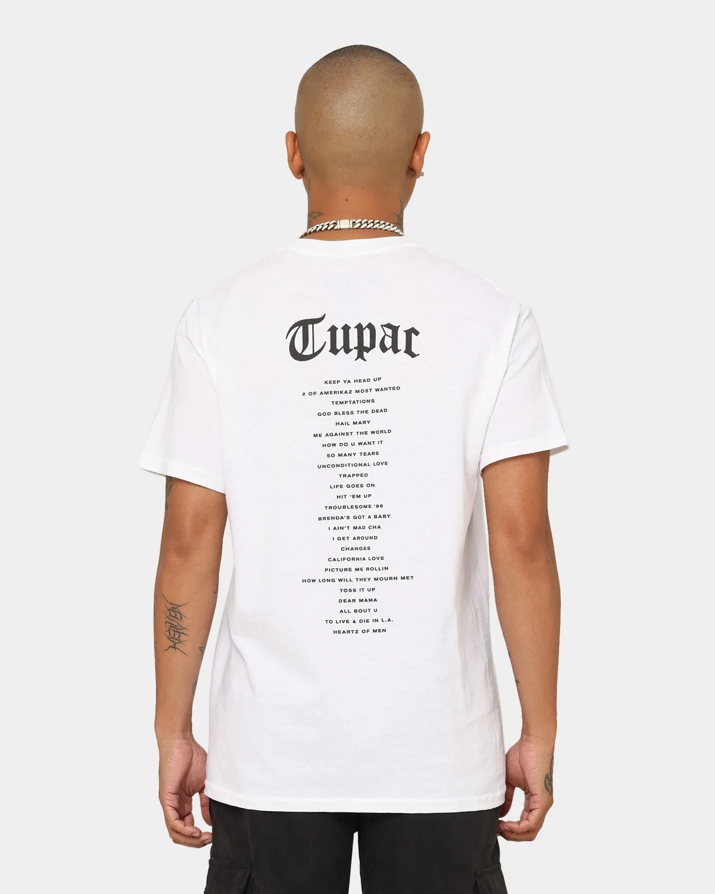 TUPAC Keep Ya Head Up T-Shirt White Hypoallergenic Fibers