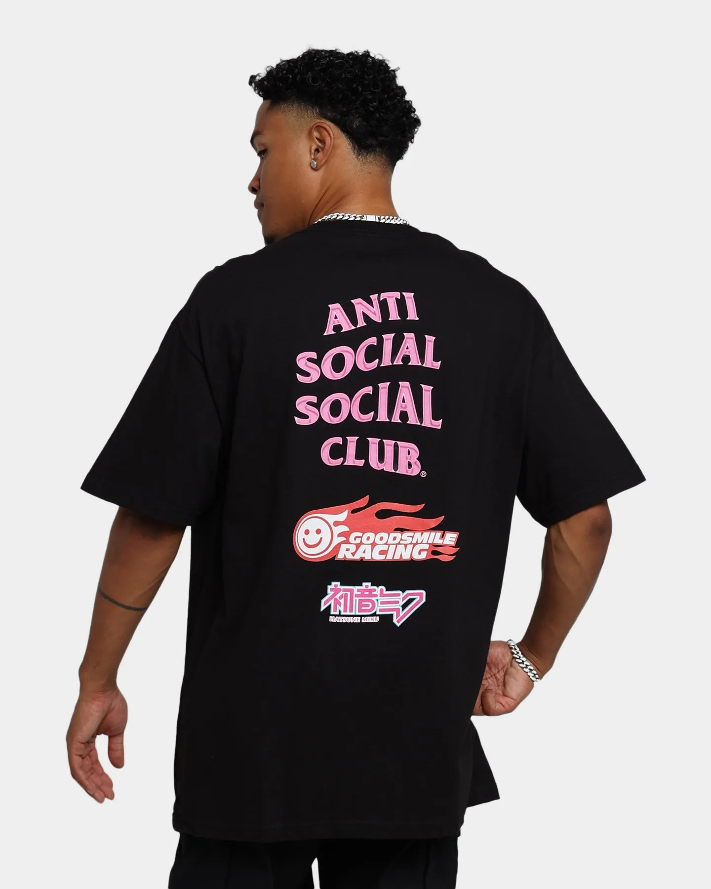 Anti Social Social Club Good Smile Racing T-Shirt Black Weekend Outfit homecoming
